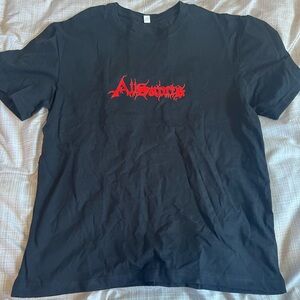 All Saints Black Tee with Red Logo